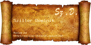 Sziller Dominik névjegykártya